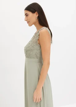 bonprix Robe longue avec dentelle|Femme Mode Festive|Robes