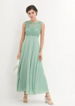 bonprix Robe longue avec dentelle|Femme Mode Festive|Robes