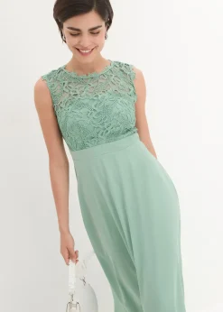 bonprix Robe longue avec dentelle|Femme Mode Festive|Robes