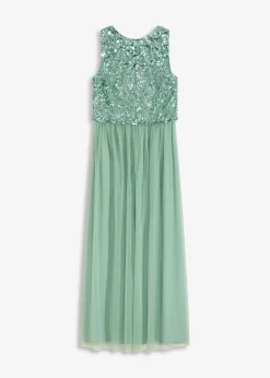 Femme bonprix Mode Festive|Robes|Robe longue avec haut brodé de sequins