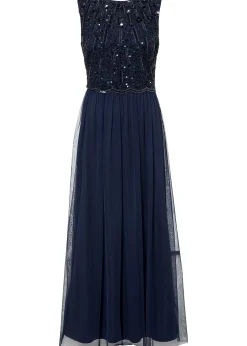 Femme bonprix Mode Festive|Robes|Robe longue avec haut brodé de sequins