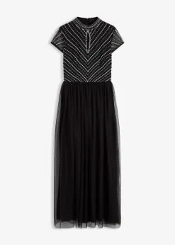 Femme bonprix Mode Festive|Robes|Robe longue avec haut brodé de perles