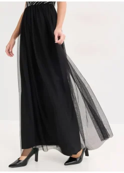 Femme bonprix Mode Festive|Robes|Robe longue avec haut brodé de perles