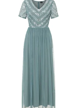 Femme bonprix Mode Festive|Robes|Robe longue brodée de sequins