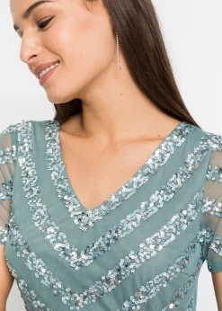 Femme bonprix Mode Festive|Robes|Robe longue brodée de sequins