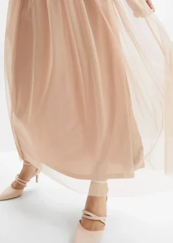 bonprix Robe longue brodée de sequins|Femme Tailles Petite|Mode Festive