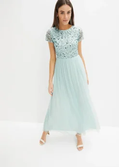 Femme bonprix Tailles Petite|Mode Festive|Robe longue brodée de sequins