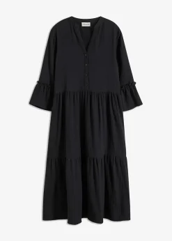 Femme bonprix Robes|Tailles Petite|Robe longue en gaze de coton douce