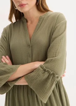 Femme bonprix Robes|Robe longue en gaze de coton douce
