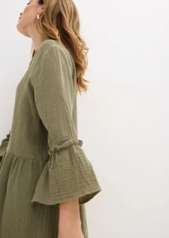 Femme bonprix Robes|Robe longue en gaze de coton douce