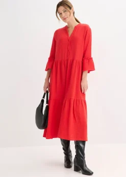 Femme bonprix Tailles Petite|Robe longue en gaze de coton douce