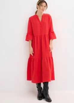 Femme bonprix Tailles Petite|Robe longue en gaze de coton douce