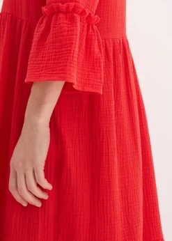 Femme bonprix Tailles Petite|Robe longue en gaze de coton douce