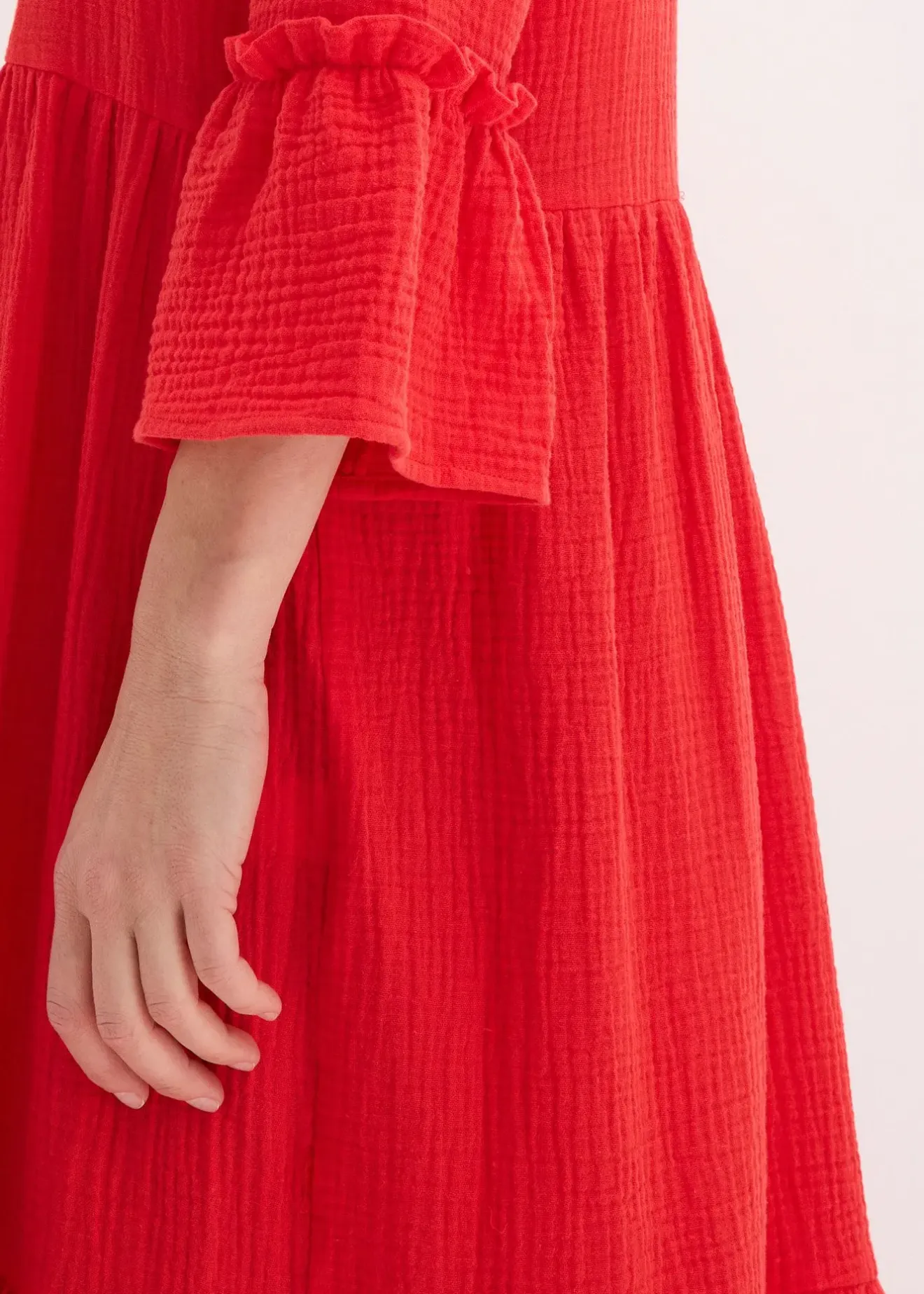 Femme bonprix Tailles Petite|Robe longue en gaze de coton douce