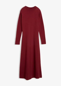 Femme bonprix Robes|Robe longue en maille fine avec cachemire