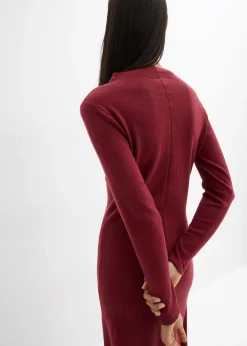 Femme bonprix Robes|Robe longue en maille fine avec cachemire