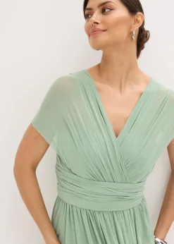bonprix Robe longue en mesh, avec plusieurs façons de la porter|Femme Mode Festive|Robes
