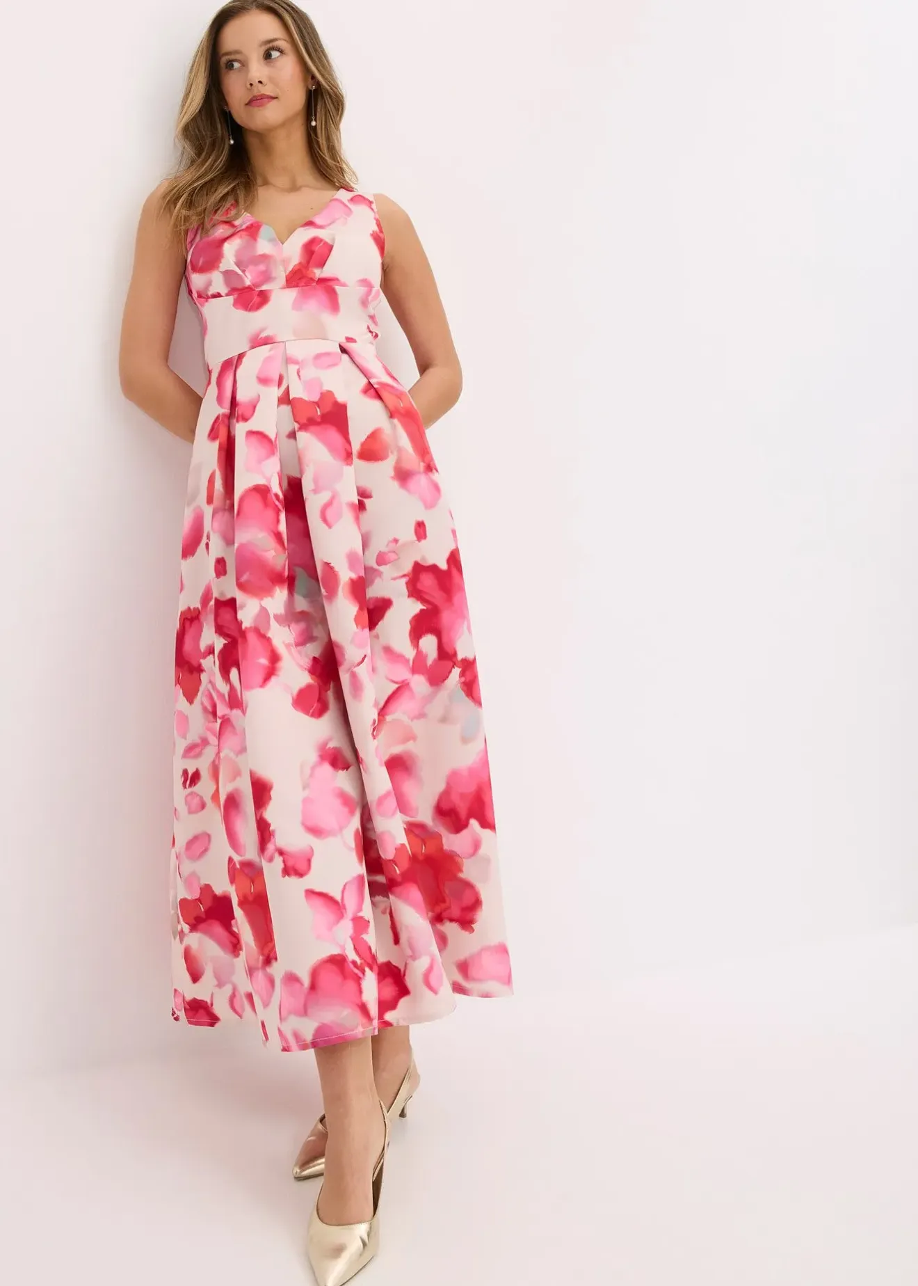 bonprix Robe longue en satin brillant|Femme Robes|Mode Festive