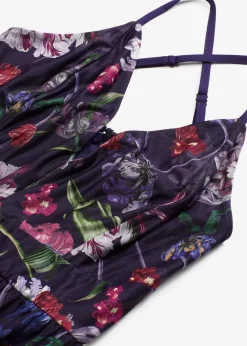 bonprix Robe longue en tulle délicat avec bretelles|Femme Mode Festive|Robes