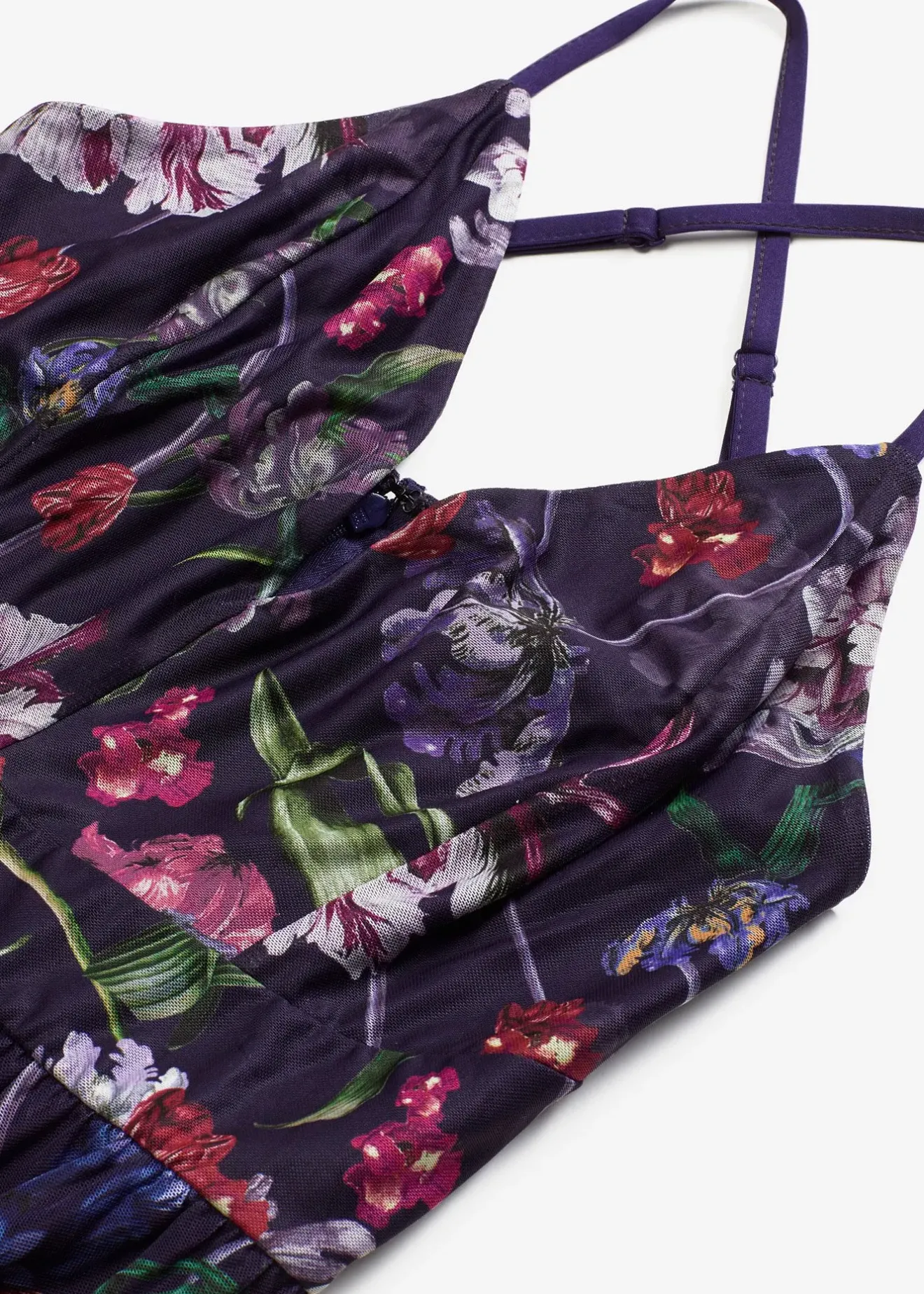 bonprix Robe longue en tulle délicat avec bretelles|Femme Mode Festive|Robes