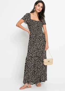 bonprix Robe longue en viscose|Femme Tailles Petite|Robes