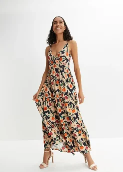 Femme bonprix Robes|Robe longue en viscose douce et extensible