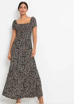 Femme bonprix Robes|Robe longue en viscose extensible