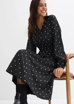 bonprix Robe longue en viscose fluide|Femme Robes