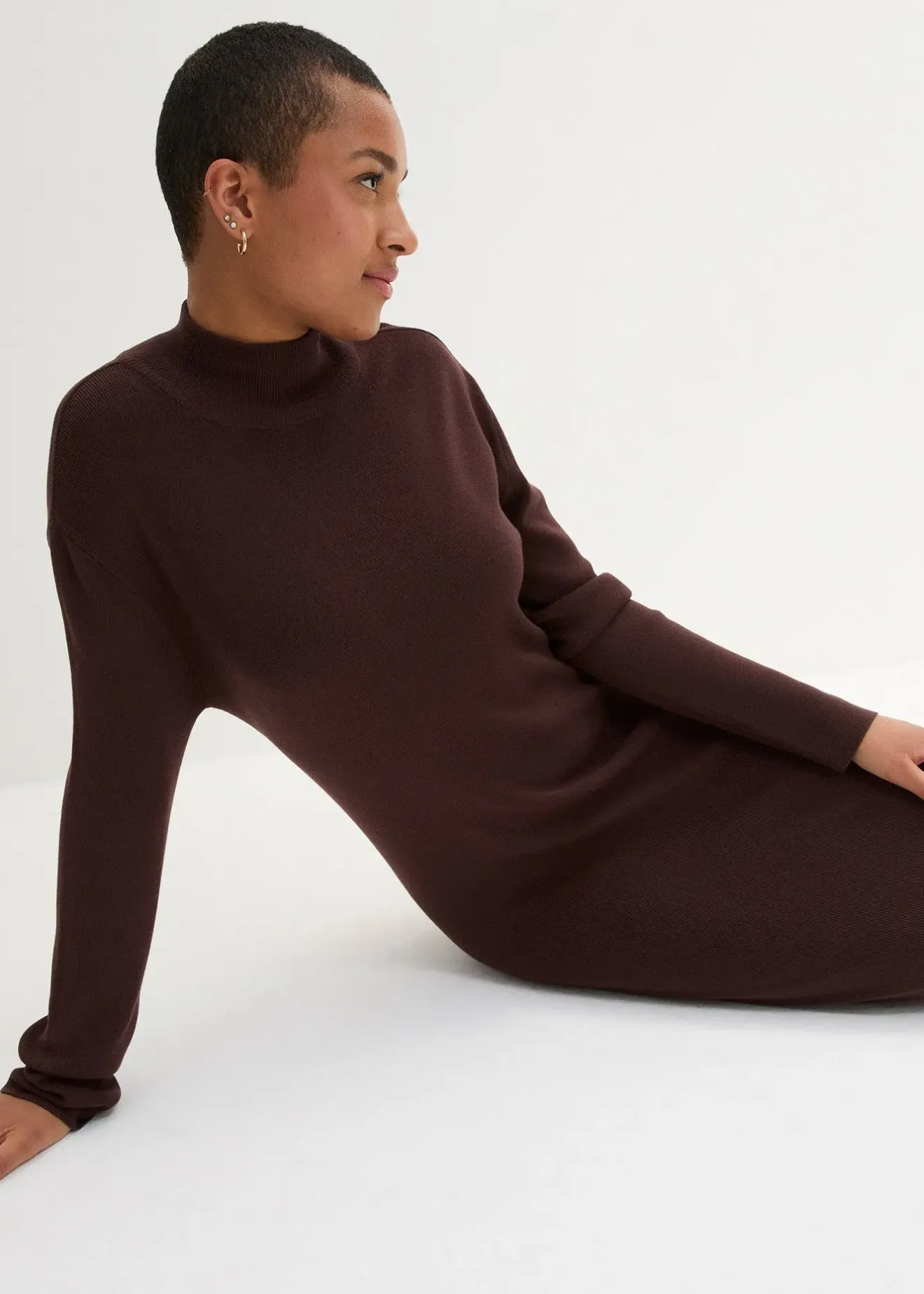 Femme bonprix Maille|Robes|Robe longue et fluide en fine maille