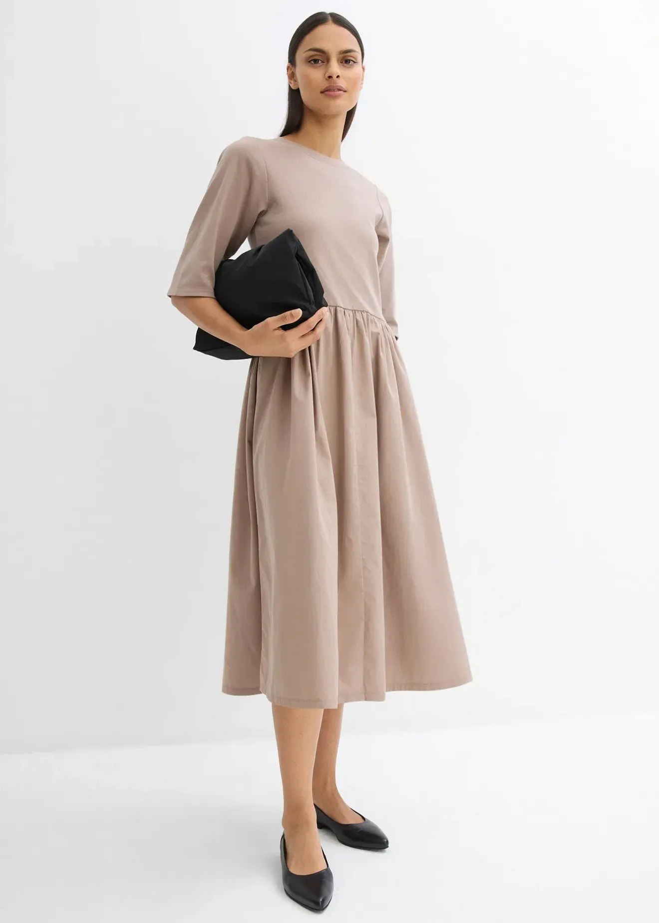 Femme bonprix Robes|Robe midi 100% coton