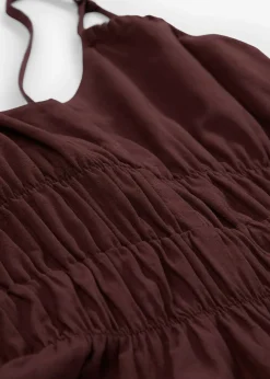 Femme bonprix Robes|Robe midi 100% coton à fines bretelles