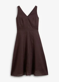 bonprix Robe midi 100% lin|Femme Premium