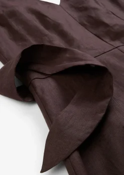 bonprix Robe midi 100% lin|Femme Premium