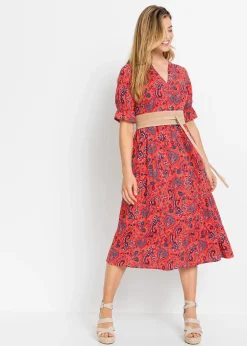 Femme bonprix Robes|Robe midi 100% viscose