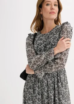 Femme bonprix Robes|Robe midi à volants