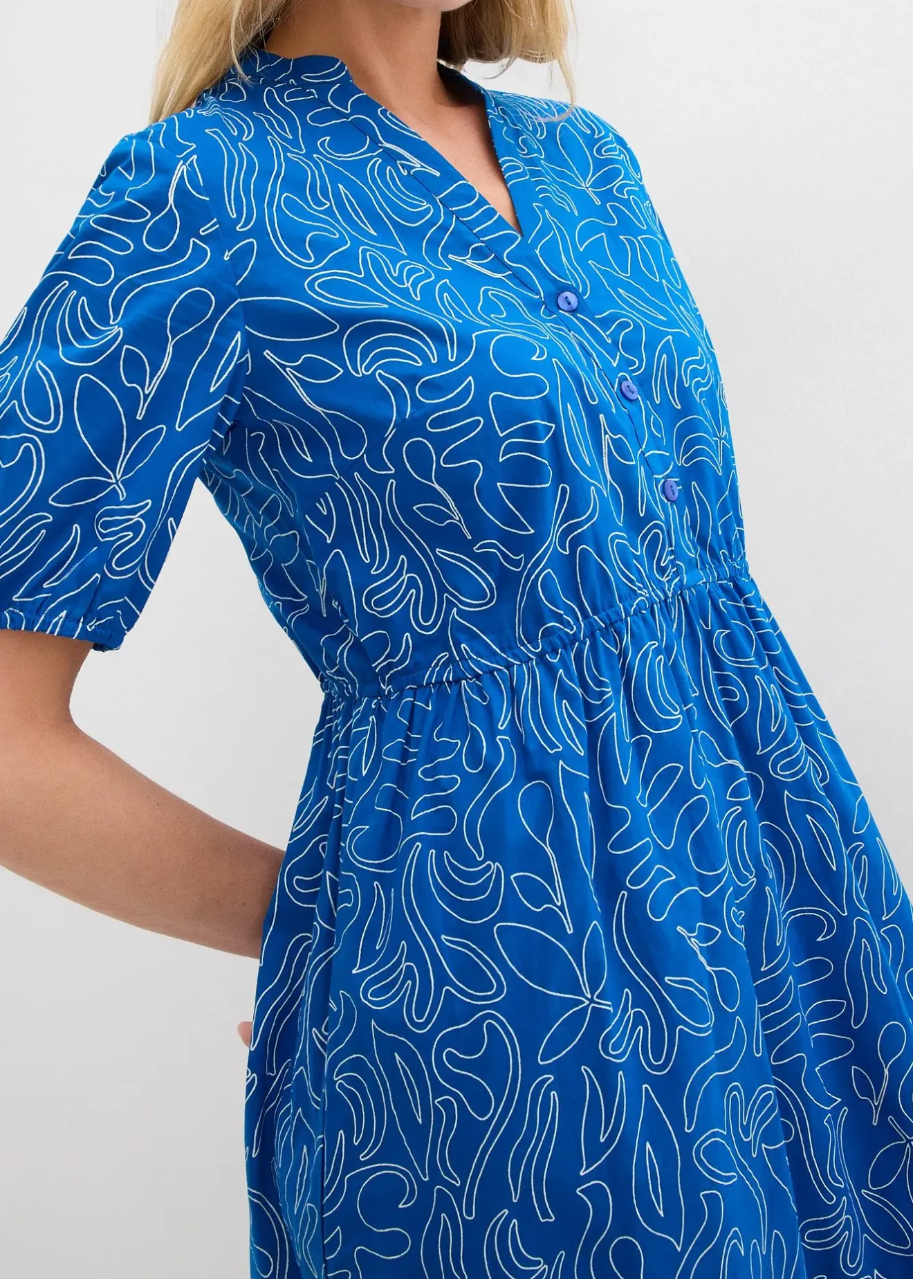 Femme bonprix Robes|Robe midi ample, 100% coton