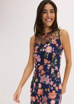 Femme bonprix Mode Festive|Robe midi avec broderies florales