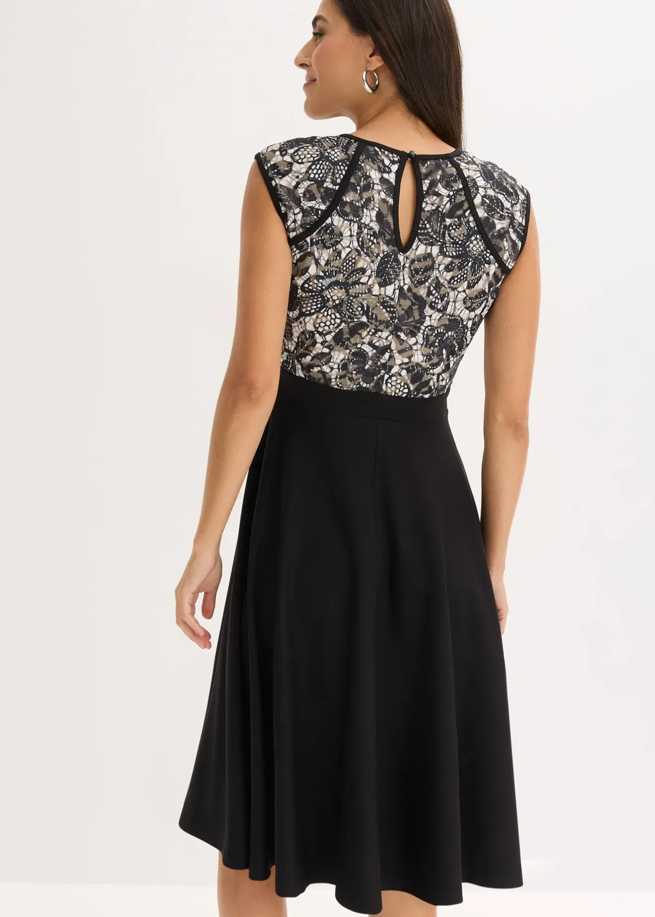 bonprix Robe midi avec dentelle|Femme Mode Festive|Robes