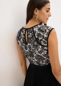 bonprix Robe midi avec dentelle|Femme Mode Festive|Robes