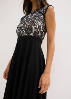 bonprix Robe midi avec dentelle|Femme Mode Festive|Robes