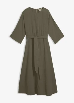 bonprix Robe midi en coton doux|Femme Robes