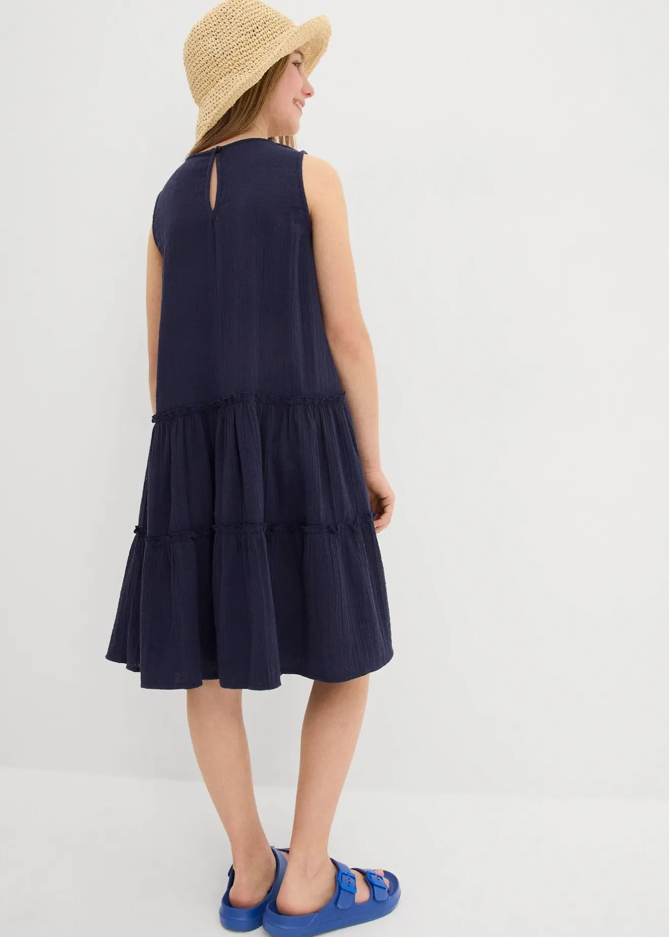 bonprix Robe midi en gaze de coton légère|Enfant Vêtements Enfant|Filles 9-16 Ans·Robes & Combinaisons