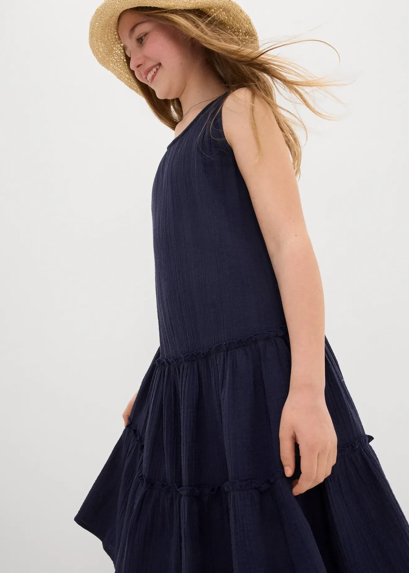 bonprix Robe midi en gaze de coton légère|Enfant Vêtements Enfant|Filles 9-16 Ans·Robes & Combinaisons