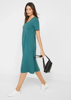 Femme bonprix Robes|Robe midi en jersey coton