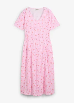 Femme bonprix Robes|Robe midi en jersey coton