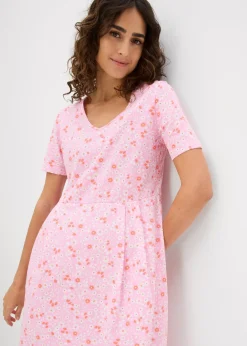 Femme bonprix Robes|Robe midi en jersey coton