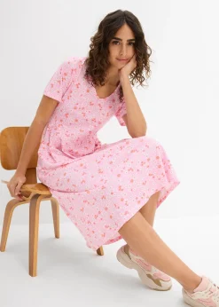 Femme bonprix Robes|Robe midi en jersey coton