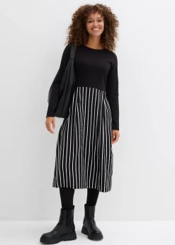 Femme bonprix Tailles Petite|Robe midi en jersey coton