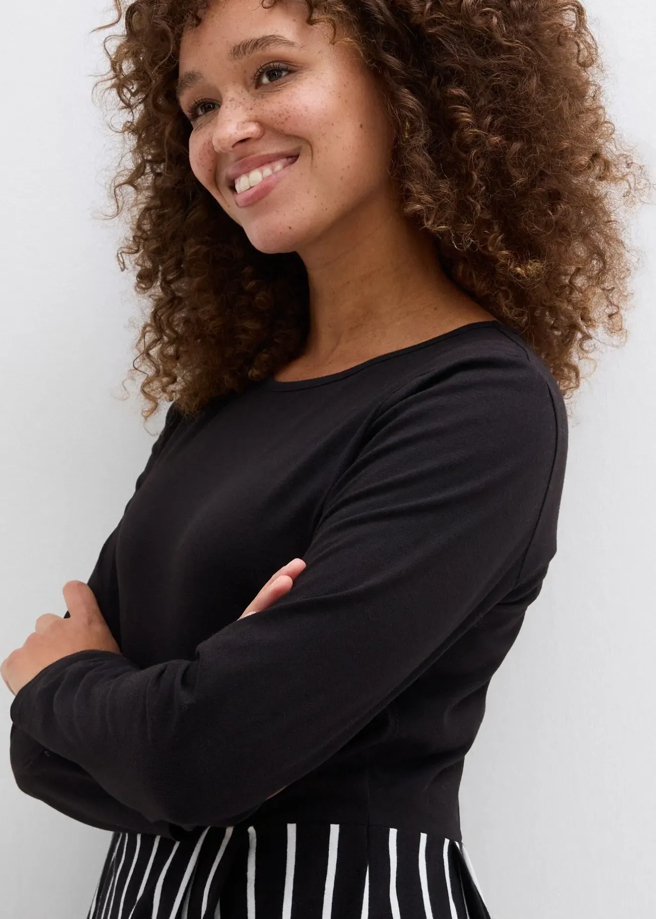 Femme bonprix Tailles Petite|Robe midi en jersey coton