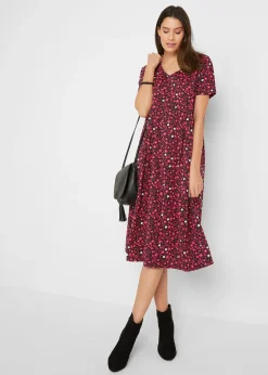 Femme bonprix Robes|Robe midi en jersey coton